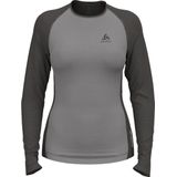 Ondershirt Odlo Women Bl Top Crew Neck L/S Natural Performance Grey Melange Dark Grey Melange