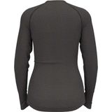 Ondershirt Odlo Women Bl Top Crew Neck L/S Natural Performance Matte Green Dark Grey Melange