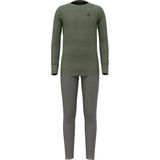 Odlo - Active Warm Eco Set - Basislaagset - Staalgrijs - Groen - Uniseks