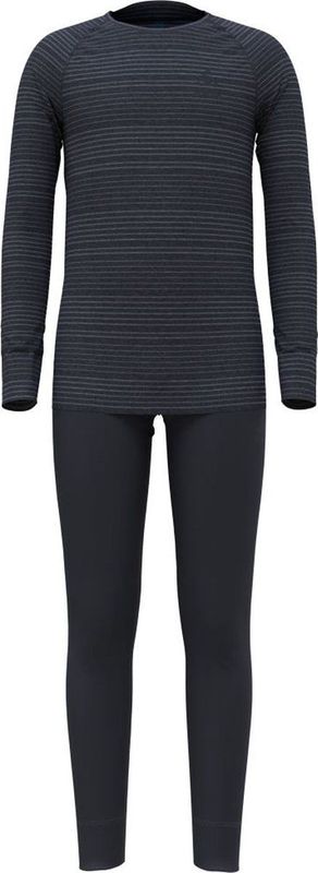 Odlo - Long Active Warm Eco Set - Thermoset - India Ink - Folkstone Gray