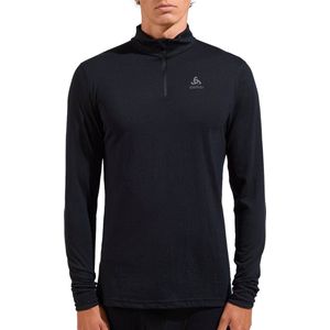 Odlo - Bl Top Turtle Neck L/S Half Zip Merino 2 - Thermoshirt - Zwart