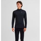 Odlo Baselayer Top Lange Mouwen Halve Rits Merino 2 ZWART