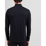 Odlo Baselayer Top Lange Mouwen Halve Rits Merino 2 ZWART
