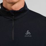 Odlo Baselayer Top Lange Mouwen Halve Rits Merino 2 ZWART