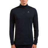 Odlo Baselayer Top Lange Mouwen Halve Rits Merino 2 ZWART