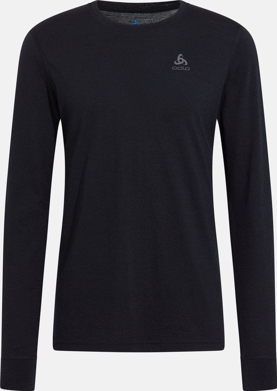 Odlo - Bl Top Crew Neck L/S - Ondershirt - Black - 100% Merinowol