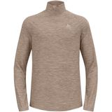 Odlo - Run Easy - Long Sleeve Sweater - Beige - Lichtgewicht, Hoge Ritskraag, Reflecterende Details