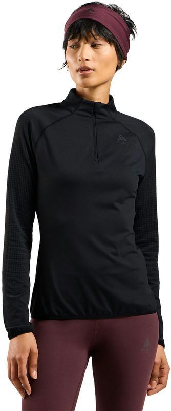 Odlo - Zeroweight Warm 2.0 - Hardloopsweater - Zwart - Halve Rits