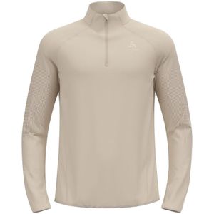 Odlo - Zeroweight Warm 2.0 - Hardlooptrui - Beige - Halve Rits