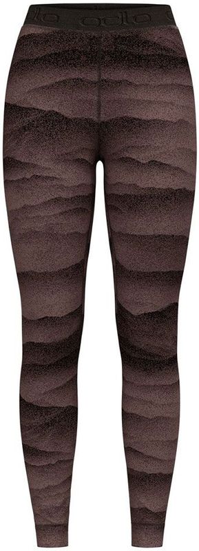 dames odlo merino warm heritage long tight zwart paars