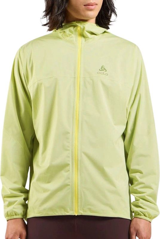Odlo - X-Alp Waterproof - Hardloopjack - Shadow Lime - 100% Gerecycled Polyester, Waterdicht 10.000mm