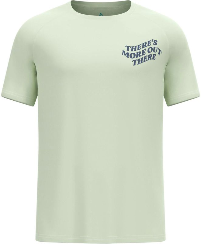 Odlo - Essential Print Crew Neck - T-shirt - Zwart - Gerecycled Polyester