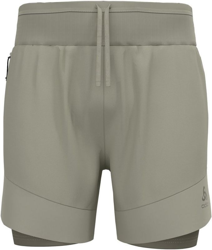 Odlo - X-Alp Trail 6 - Hardloopshort - Grijs/Beige - 2-In-1