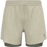 Odlo - Zeroweight 5In 2In1 - Hardloopshorts - Grijze Agaat - 100% Polyamide