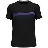 Odlo - F Dry Ridgeline - Technisch T-shirt - Zwart Paars - Gerecyclede Vezels