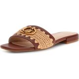 Guess - Tamarra - Leren Teenslippers - Beige