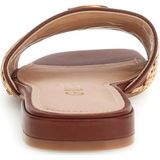 Guess - Tamarra - Leren Teenslippers - Beige