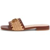 Guess - Tamarra - Leren Teenslippers - Beige