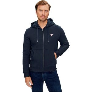 Guess - Moderne Driehoekige Sweater - Blauw - Hoodie