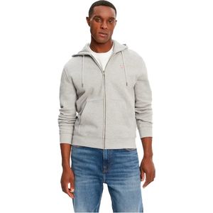 Guess - Moderne Driehoekprint Hoodie - Grijs - Heren - Sweatvest