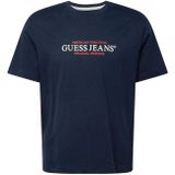 GUESS JEANS - Shirt - Donkerblauw - Ronde Hals - Kwartmouw