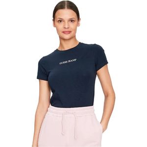 Guess - Gj Cn Logo Emb - Dames T-shirt - Wit