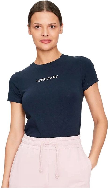 Guess - Gj Cn Logo Emb - Dames T-shirt - Wit