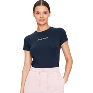 Guess - Gj Cn Logo Emb - Dames T-shirt - Wit