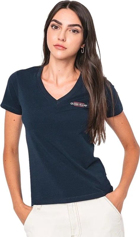 Guess - V-hals Slimfit T-shirt - Dames