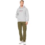 Guess - Gj Reg America Trad Hoodie - Zwart - Biologisch Katoenmix