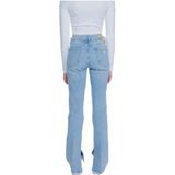 Guess - Flared Jeans - Blauw - Katoen, Lycra - Ritssluiting met Knoop