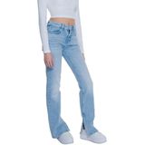 Guess - Flared Jeans - Blauw - Katoen, Lycra - Ritssluiting met Knoop