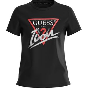 Guess SS CN Icon Tee Dames T-Shirt - Jet Black