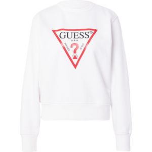 Damessweater Guess CN Original Fleece katoen wit met logo