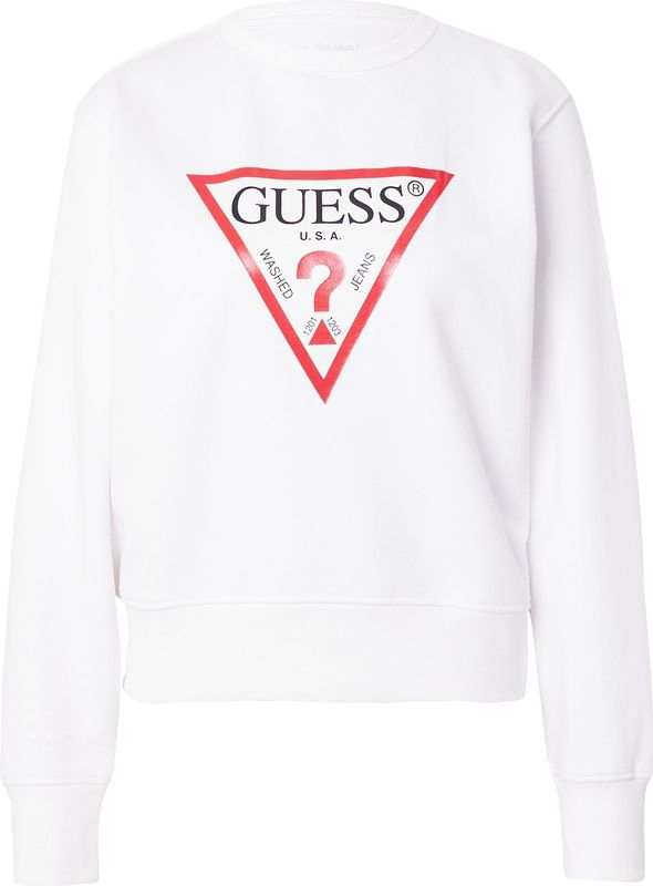 GUESS - Sweatshirt - Rood - Logoprint - Lange Mouw - Losse Pasvorm