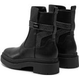 Guess - Enkellaarsjes - Zwart - Leer - Monogramprint