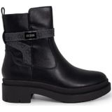 Guess - Enkellaarsjes - Zwart - Leer - Monogramprint