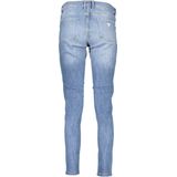 Lichtblauwe katoenen spijkerbroek en broek