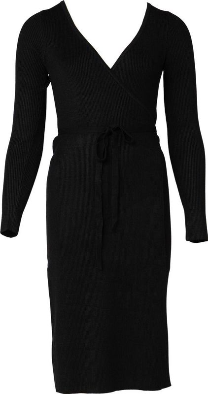 Guess - Everly Wrap Dress - Dames Jurk - Zwart - Wikkeljurk