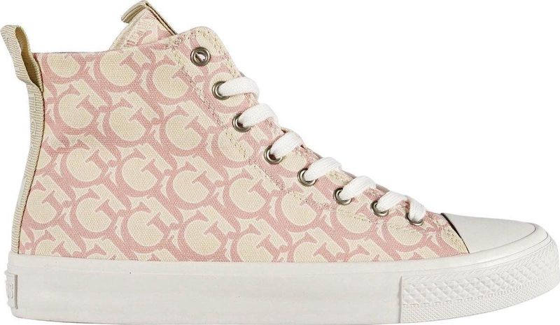 GUESS Ederla - Dames Sneakers - Roze - Canvas - Hoge Sneaker