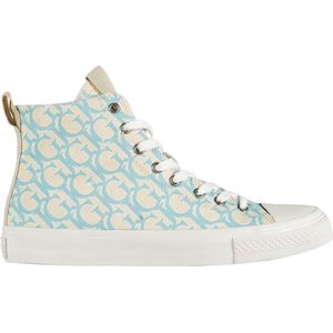 GUESS - Ederla Hi - Sneakers - Sky - Canvas - Rubberen Stootneus