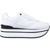 Guess - Sporty White Lace Up Sneakers - Wit