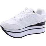 Guess - Sporty White Lace Up Sneakers - Wit