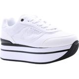 Guess - Sporty White Lace Up Sneakers - Wit