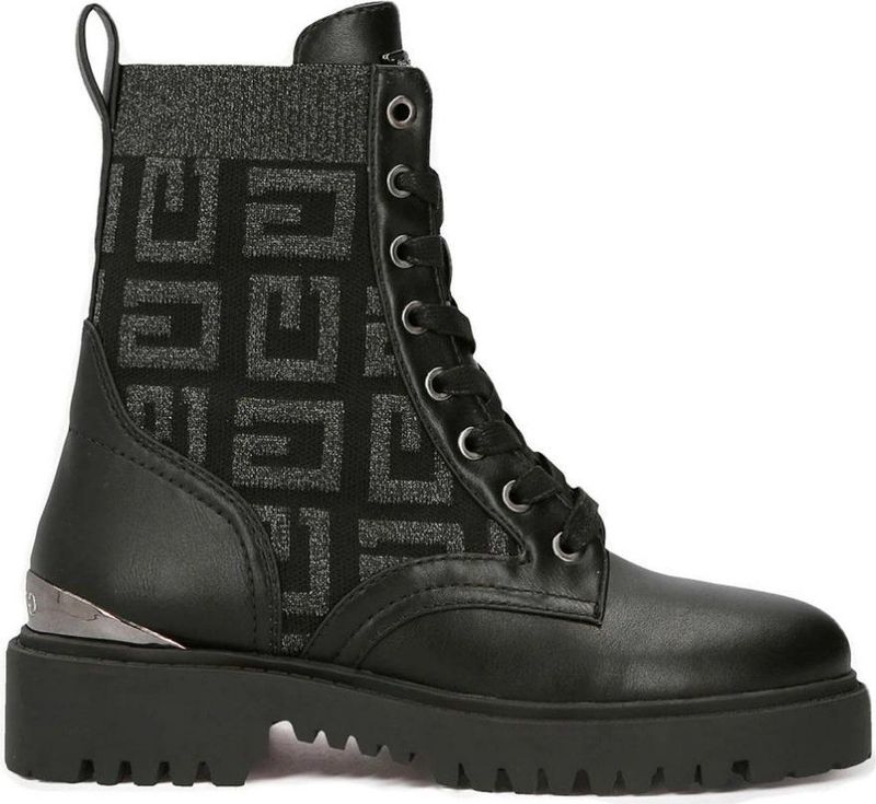 GUESS Olinia - Enkellaarsjes - Zwart - Materiaal: Elastisch