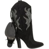 FLDAN3SUP11 - Laarzen - Zwart - Leer/Suède - Hak 7,5 cm