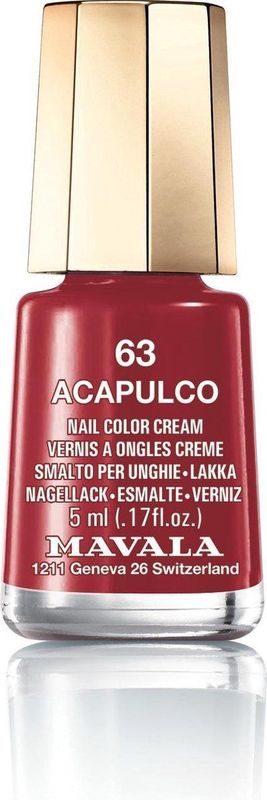 Mavala - 63 Acapulco - Nagellak - Donkerrood - 5 ml