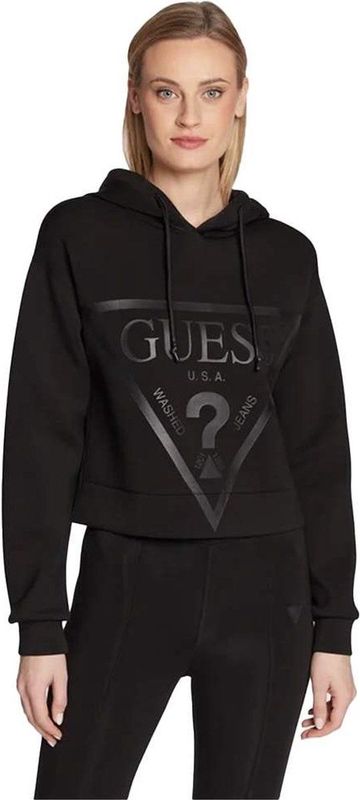 Guess Active - Printed Hooded Sweatshirt - Zwart - Met Ronde Hals