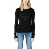 Guess - Pullover - Groen - Viscose Polyester Lycra - Ronde Hals Lange Mouwen