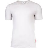 T-Shirt mit geripptem Rundhalsausschnitt Modell 'Cesare'